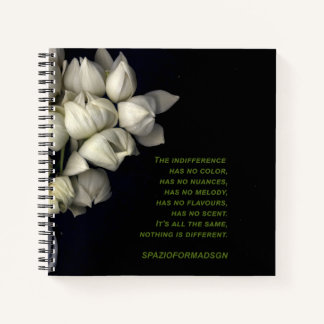 "White broken heart in black" & Indifference Notebook