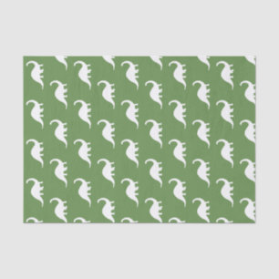 White Brontosaurus Dinosaurs Print Tissue Paper