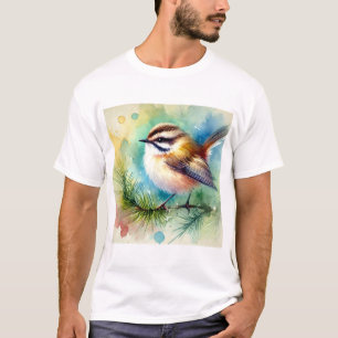White Browed Fan Tailed Warbler 120724AREF112 - Wa T-Shirt