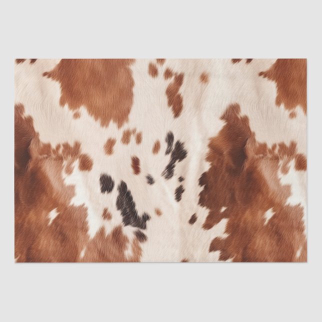 White Brown Cowhide Tissue Paper (Front)