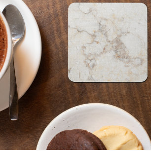 White Brown Marble Coaster