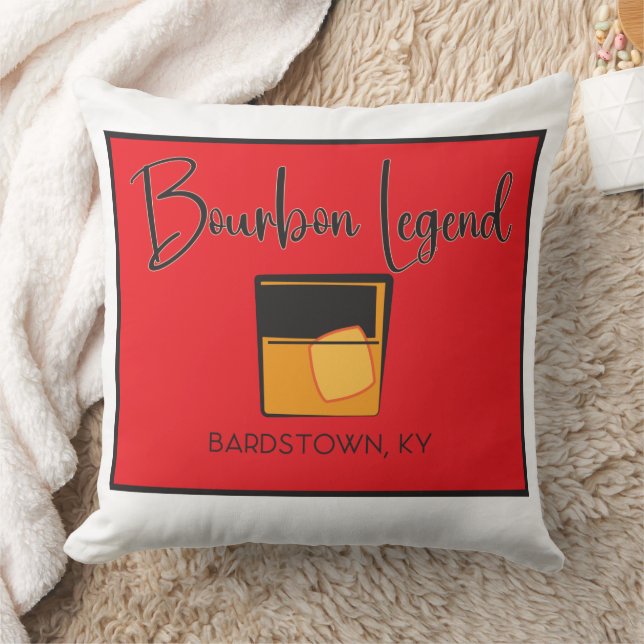 White/Brown Reversible Pillow-Bourbon Legend Cushion (Blanket)