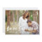White Brush Script Photo Pregnancy Announcement
