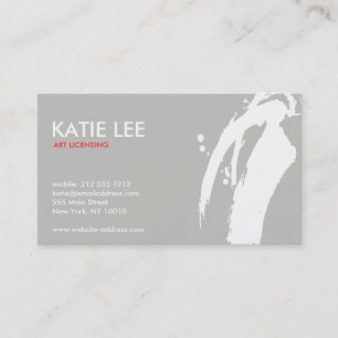WHITE BRUSHSTROKE No. 2 Business Card