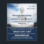 White Buddha Statue, Buddhism, Buddhist Advert Flyer<br><div class="desc">White Buddha Statue,  Buddhism,  Buddhist Advertising Fliers By The Business Card Store.</div>