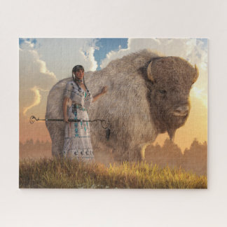 White Buffalo Calf Woman Jigsaw Puzzle
