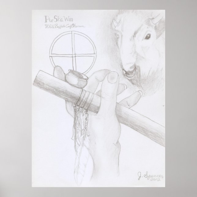 White Buffalo Calf Woman Poster (Front)