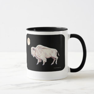 White Buffalo Full Moon Design Mug