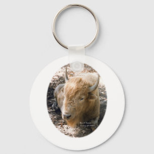 White Buffalo Key Ring