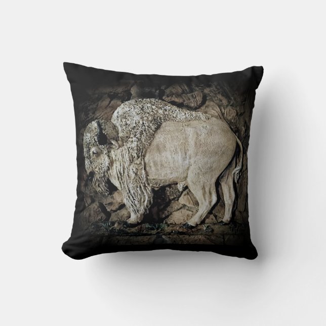 "White Buffalo" original art Cushion (Front)