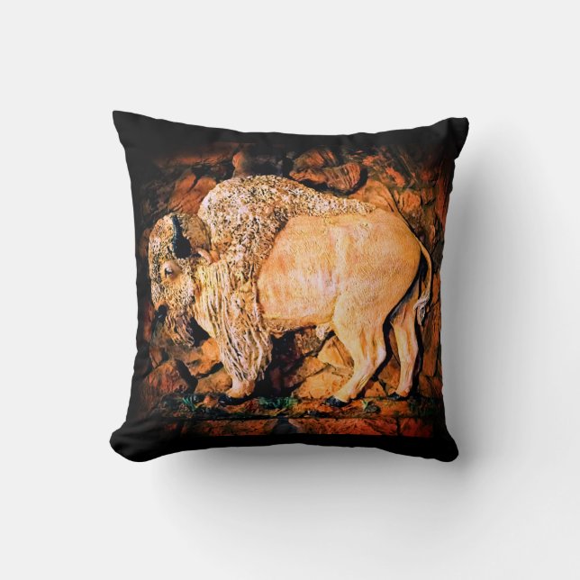 "White Buffalo" original art Cushion (Front)