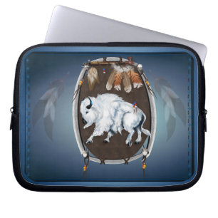 White Buffalo Shield Laptop Sleeve