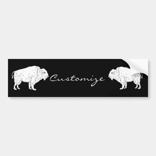 White Buffalo Thunder_Cove Bumper Sticker (Front)