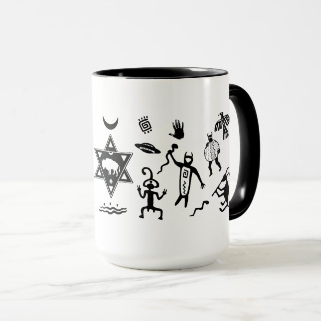 White Buffalo Tribal Spirits Mug (Front Right)