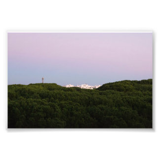 White Buildings Peeking Over Pine Trees Portugal Photo Print