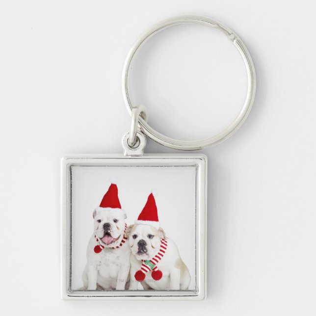 White bulldogs key ring (Front)