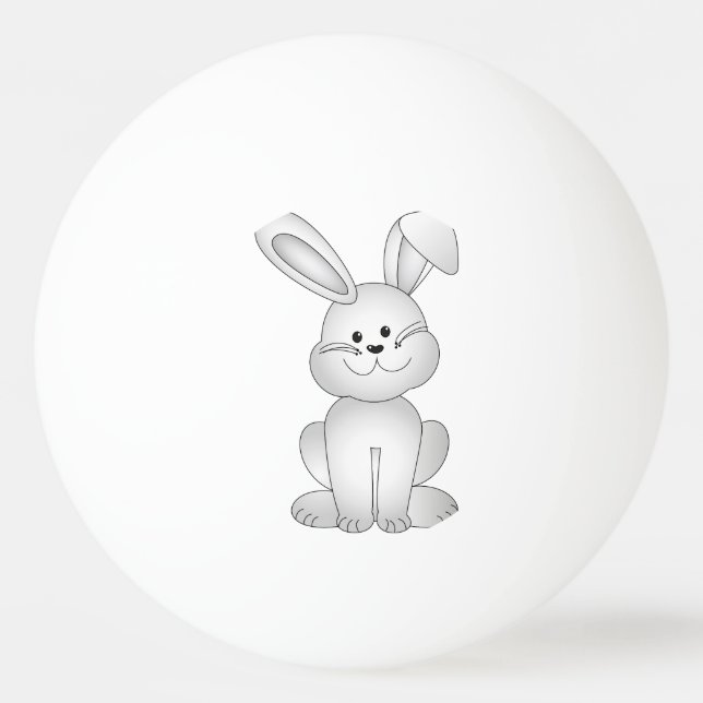 White bunny clipart ping pong ball (Back)