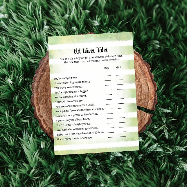 White Bunny Green Old Wives Tales Game Card (Creator Uploaded)