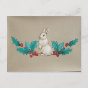 White Bunny Postcard