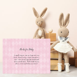 White Bunny Rabbit Books For Baby Shower Game Enclosure Card