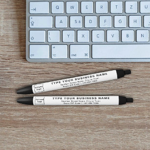 White Business Brand on Ink Pen