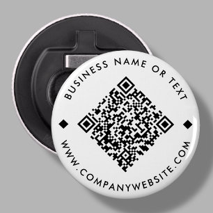 White   Business Custom QR Code Bottle Opener