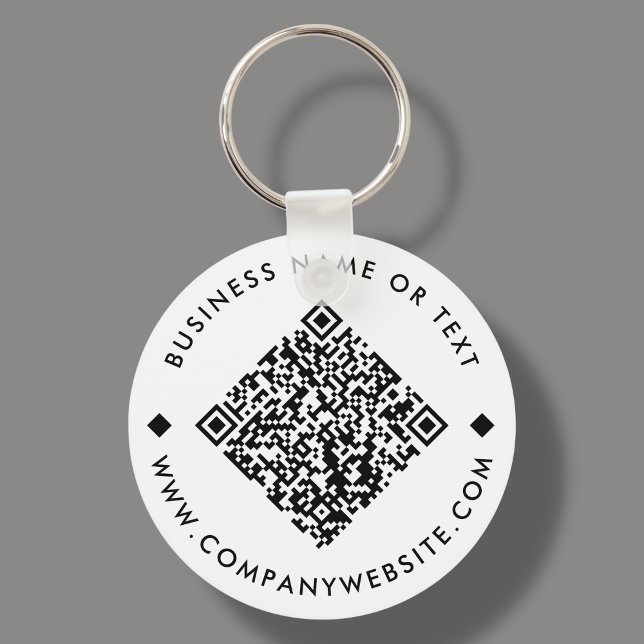 White | Business Custom QR Code Keychain (Creator Uploaded)