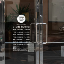 White Business Hours Logo QR Code Social Media