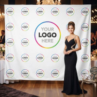 White Business Logo Backdrop | Media Event Decor