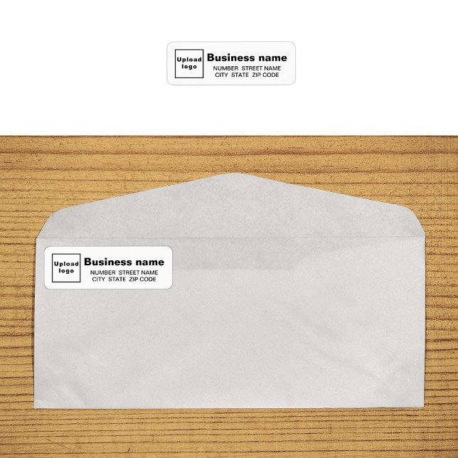 White Business Return Address Label (White business return address label on envelope)