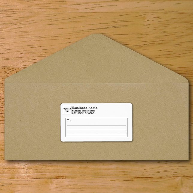 White Business Shipping Label (White business shipping label on envelope)