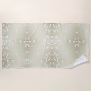 White Butterflies Beach Towel
