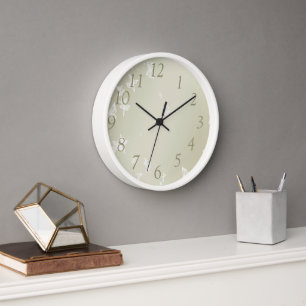White Butterflies Clock