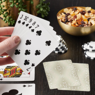 White Butterflies Playing Cards