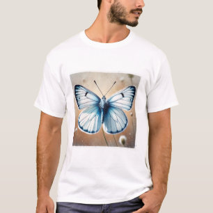 White butterfly in natural colors 210824IREF211 - T-Shirt