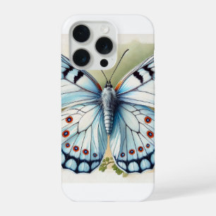 White Butterfly in Watercolor and Ink 090724IREF12 iPhone 15 Pro Case