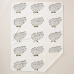 White Butterfly Sherpa Blanket