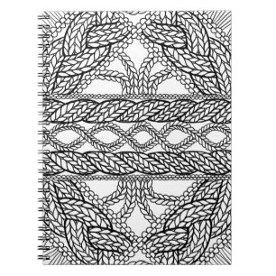 WHITE CABLE KNIT 6.5x8.75 Spiral Notebook 