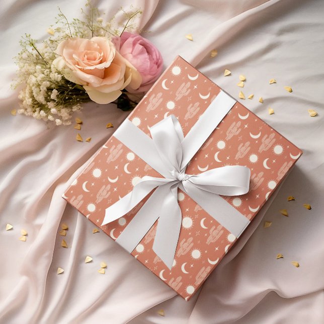 White Cactus Pattern Wrapping Paper (Creator Uploaded)