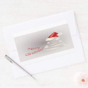White cake for Santa Rectangular Sticker