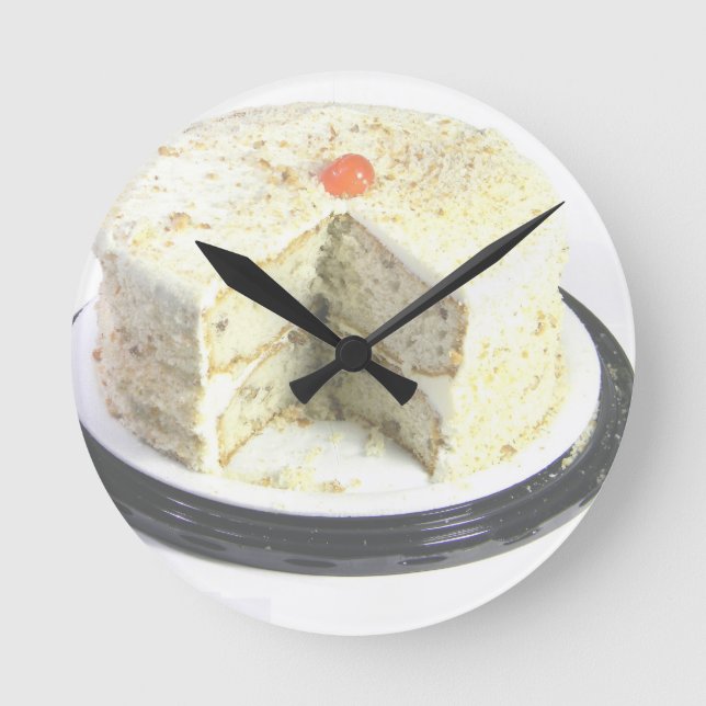White Cake Round Clock (Front)