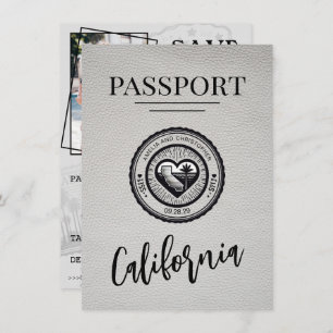White California Passport Save The Date