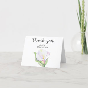 White calla - bridal shower thank you