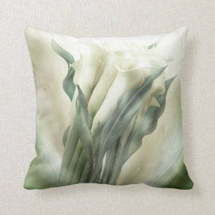 White Calla Lilies Art Decorator Pillow