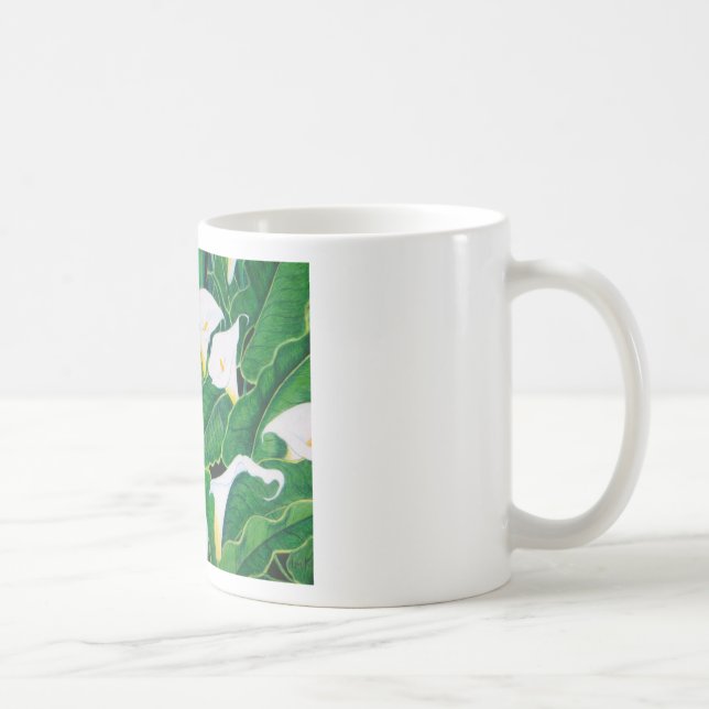 White Calla Lilies Coffee Mug (Right)
