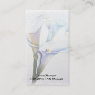 WHITE CALLA LILIES CUSTOMIZABLE BUSINESS CARDS