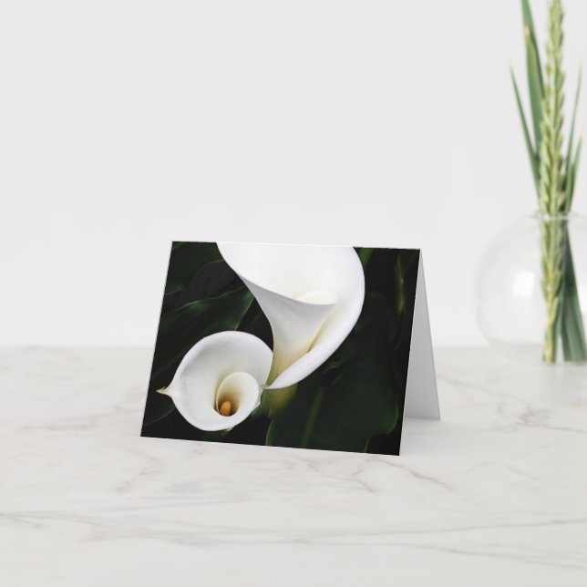 White calla Lillies Card (Front)