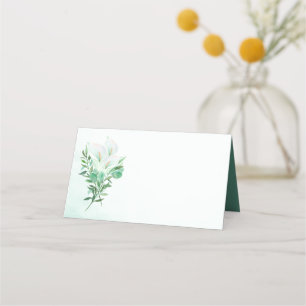 White Calla Lily Blank Place Cards