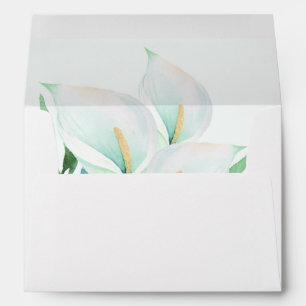 White Calla Lily Floral Envelopes