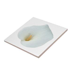 White Calla Lily Flower Backyard Garden Photo Ceramic Tile